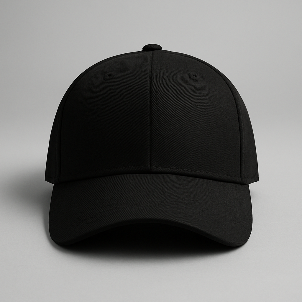 Black structured dad hat